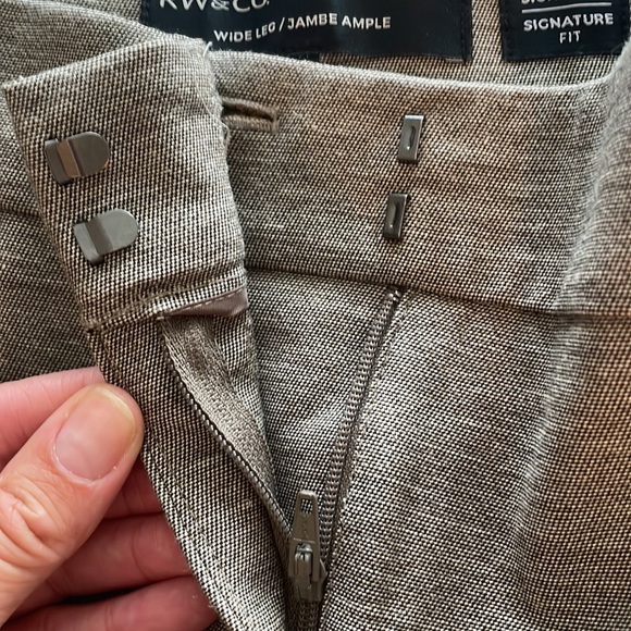 See previous listing for matching blazer. Taupe ultra high waist wide leg pant - Picture 4 of 5